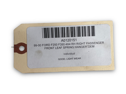 99-00 Ford F250 F350 4X4 RH Right Passenger Front Leaf Spring Hanger OEM