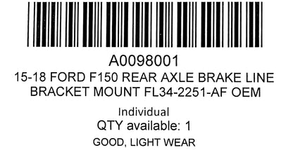 15-18 Ford F150 Rear Axle Brake Line Bracket Mount FL34-2251-AF OEM