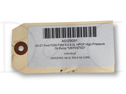 05-07 Ford F250 F350 6.0 6.0L HPOP High Pressure Oil Pump *Untested*
