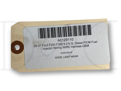 05-07 Ford F250 F350 6.0 6.0L Diesel FICM Fuel Injector Wiring Wire Harness OEM