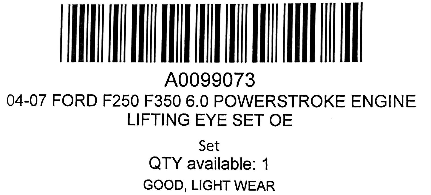 04-07 Ford F250 F350 6.0 Powerstroke Engine Lifting Eye Set OE