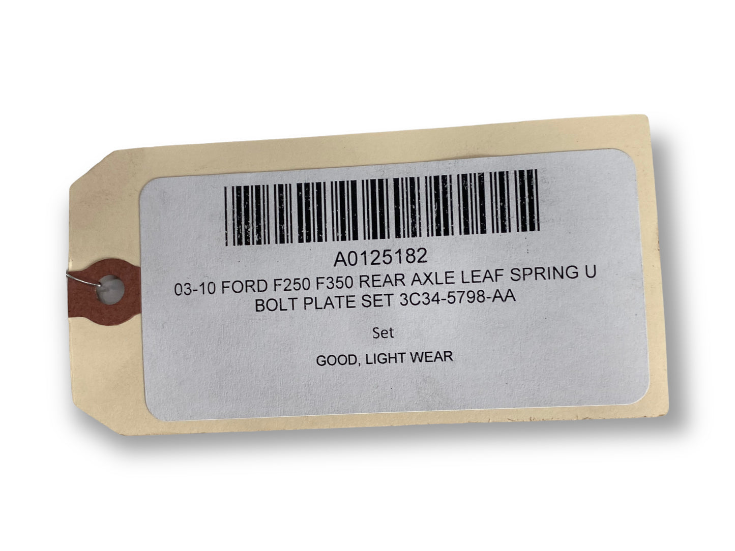 99-10 Ford F250 F350 Rear Axle Leaf Spring U Bolt Plate Set 3C34-5798-Aa